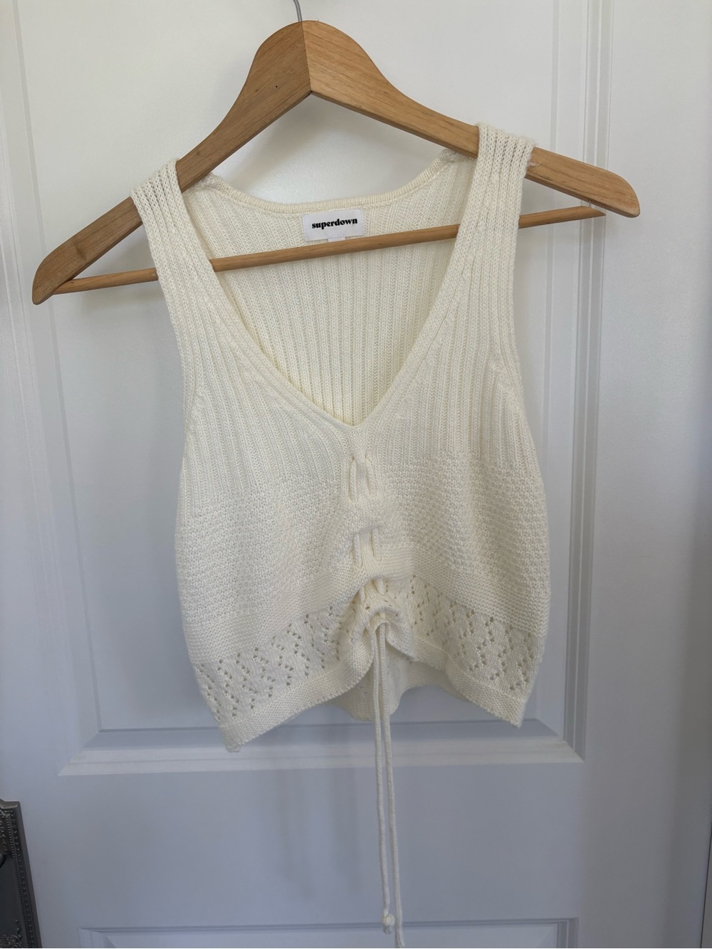 Superdown Knit Cropped Tank Size Small